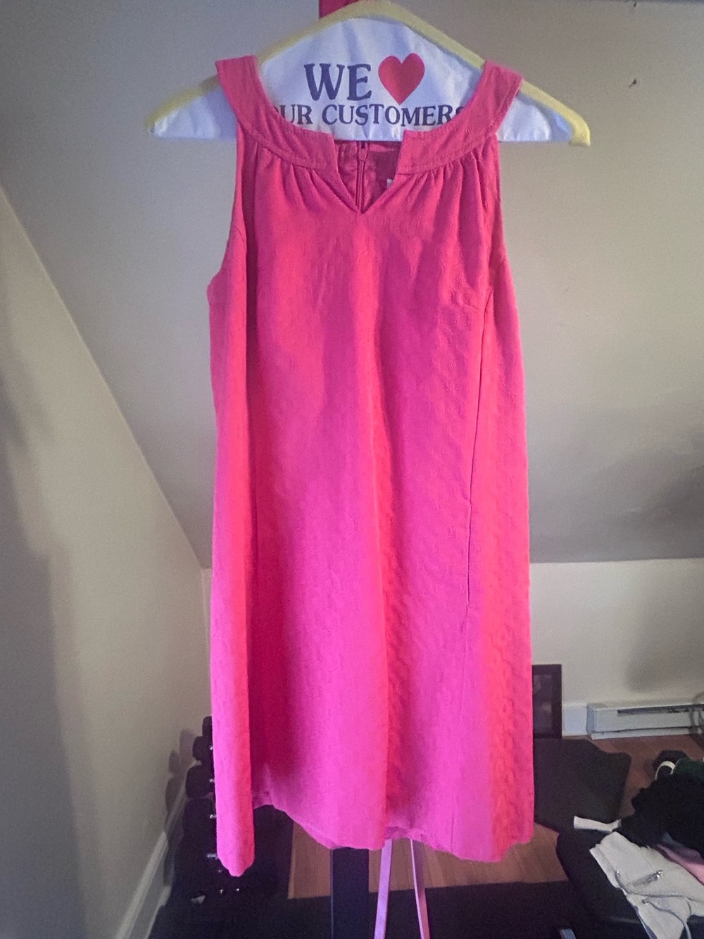 Women’s Sleeveless Pink Shift Dress